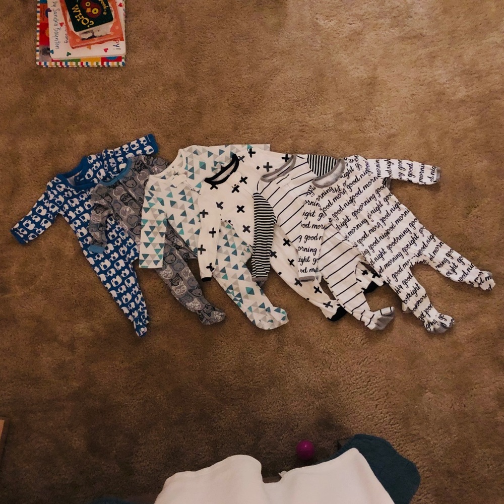6 Month Baby Footie Pajamas, never used.